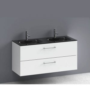 Νιπτήρας επίπλου διπλός γυάλινος VETRO KARAG