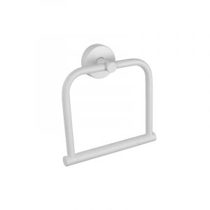 Πετσετοκρεμάστρα κρίκος λευκή ματ UNO KARAG
