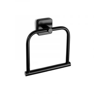 Πετσετοκρεμάστρα κρίκος μαύρη ματ QUATTRO KARAG