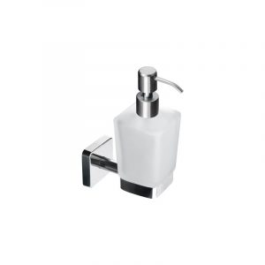 Δοχείο υγρού σαπουνιού γυάλινο χρωμέ QUATTRO KARAG