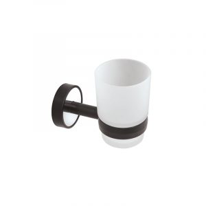 Ποτηροθήκη γυάλινη μαύρη OPTIMO KARAG