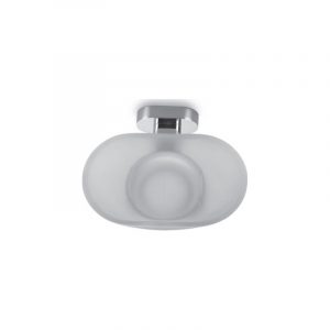 Σαπουνοθήκη γυάλινη χρωμέ NEW OVAL KARAG