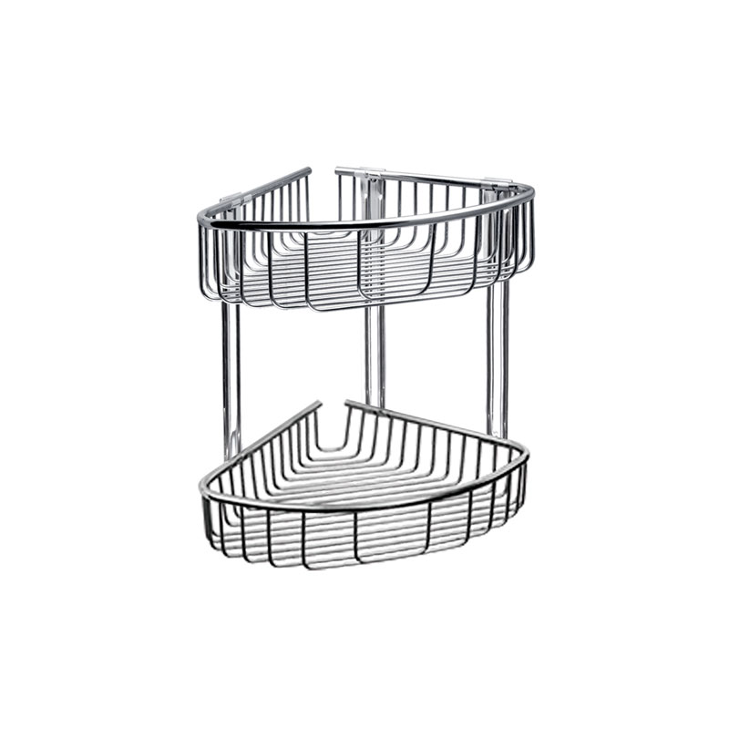 Γωνιακό καλάθι σχαρωτό διπλό χρωμέ RETI 21x21x33cm KARAG