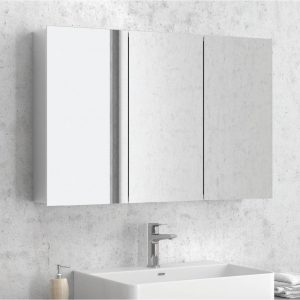 Ερμάριο αλουμινίου με τρείς πόρτες καθρέπτη ECONOMY 100x60x14,5cm KARAG