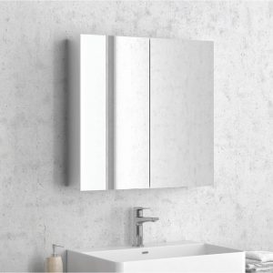 Ερμάριο αλουμινίου με δύο πόρτες καθρέπτη ECONOMY 80x60x14,5cm KARAG