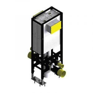 Σετ 2 καζανακίων εντοιχισμού με κοινό πλαίσιο δαπέδου για αναρτώμενες λεκάνες KARAG