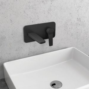 Μπαταρία νιπτήρος εντοιχισμού μαύρη ματ ANDARE KARAG