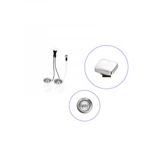 Σετ αυτόματης και απλής βαλβίδας με υπερχείλιση με χειριστήριο για νεροχύτη ELLECI