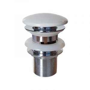 Βαλβίδα νιπτήρος με υπερχείλιση και καπάκι πορσελάνης PRAXIS