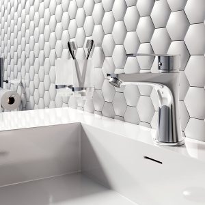 Μπαταρία νιπτήρος ALGEO SQUARE FERRO