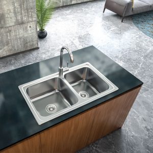 Νεροχύτης κουζίνας διπλός BL 808 KARAG