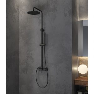 Μπαταρία σταθερού ντους μαύρη ματ ARTEMIS KARAG