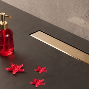 Σιφόνι δαπέδου από χρυσό 24K CONFLUO FRAMELESS KARAG