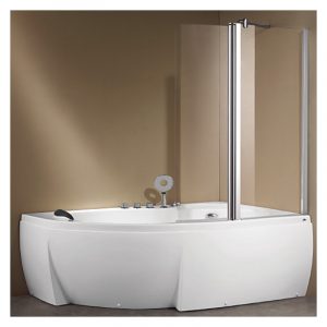 Μπανιέρα γωνιακή με σύστημα υδρομασάζ & καμπίνα FORTUNA KARAG