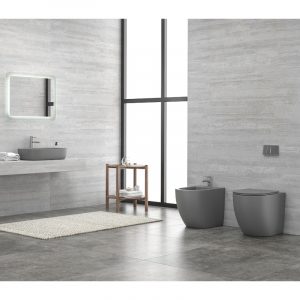 Μπιντέ δαπέδου γκρι ματ MILOS KARAG