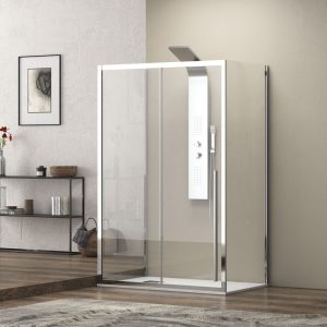 Καμπίνα ορθογώνια με δύο σταθερά κρύσταλλα ELYSIUM 400 2×LS-10 KARAG