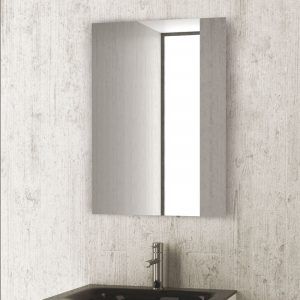 Καθρέπτης με γυαλιστερό πλαίσιο από ανοξείδωτο ατσάλι KARAG