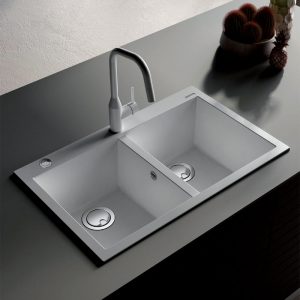 Νεροχύτης κουζίνας διπλός QUADRA 350 KARAG