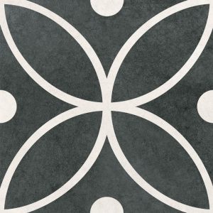 Πλακάκι RETRO Flor Black KARAG