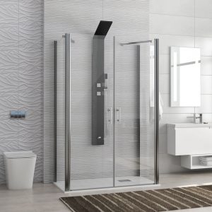 Καμπίνα ορθογώνια με δύο σταθερά κρύσταλλα S 28 SALLON 2×SN-10 KARAG