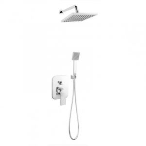 Σετ μπαταρίας εντοιχισμού ντους με μίκτη 4 δρόμων SQUERTO FERRO