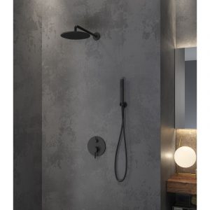 Σετ μπαταρίας εντοιχισμού ντους μαύρο ματ ARTEMIS KARAG