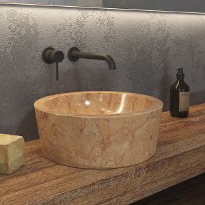 Νιπτήρας επικαθήμενος πέτρινος TIMUR ROSSO KARAG