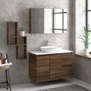 Έπιπλο βάσης με δύο πόρτες, δύο συρτάρια & solid επιφάνεια TODAY KARAG